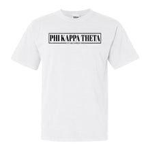 Load image into Gallery viewer, Phi Kappa Theta Fraternal Block Comfort Colors T-Shirt - Fraternity Tee - Kite and Crest
