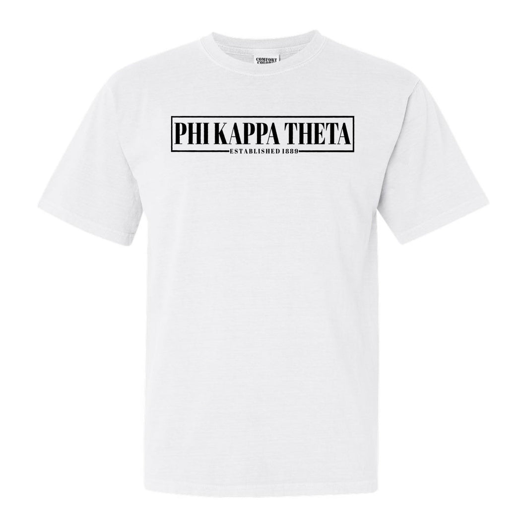 Phi Kappa Theta Fraternal Block Comfort Colors T-Shirt - Fraternity Tee - Kite and Crest