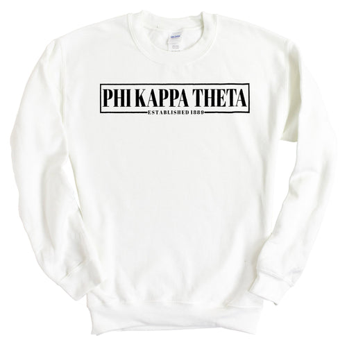 Phi Kappa Theta Fraternal Block Sweatshirt - Fraternity Crewneck Sweatshirt - Kite and Crest