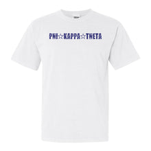 Load image into Gallery viewer, Phi Kappa Theta Fraternal Star Comfort Colors T-Shirt - Fraternity Tee - Kite and Crest

