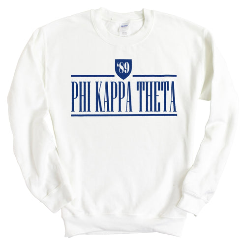 Phi Kappa Theta Shield Sweatshirt - Fraternity Crewneck Sweatshirt - Kite and Crest