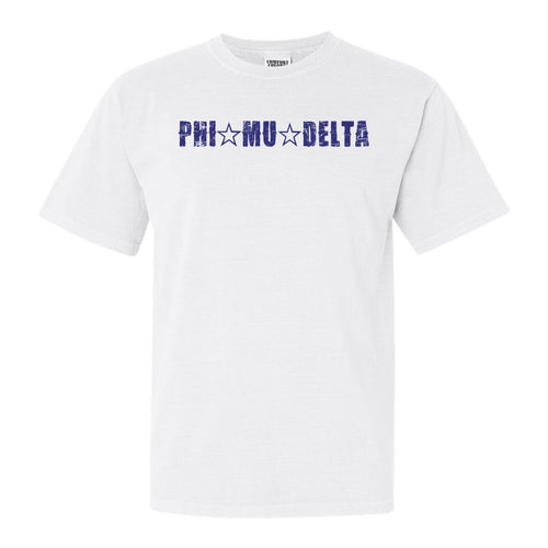 Phi Mu Delta Fraternal Star Comfort Colors T-Shirt - Fraternity Tee - Kite and Crest