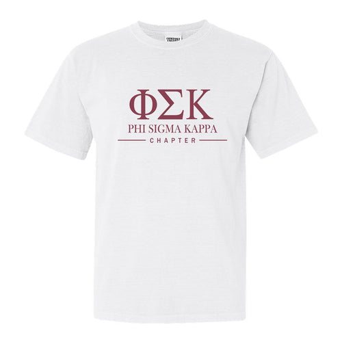 Phi Sigma Kappa Comfort Colors T-Shirt - Phi Sig Basic Lined Shirt - Kite and Crest