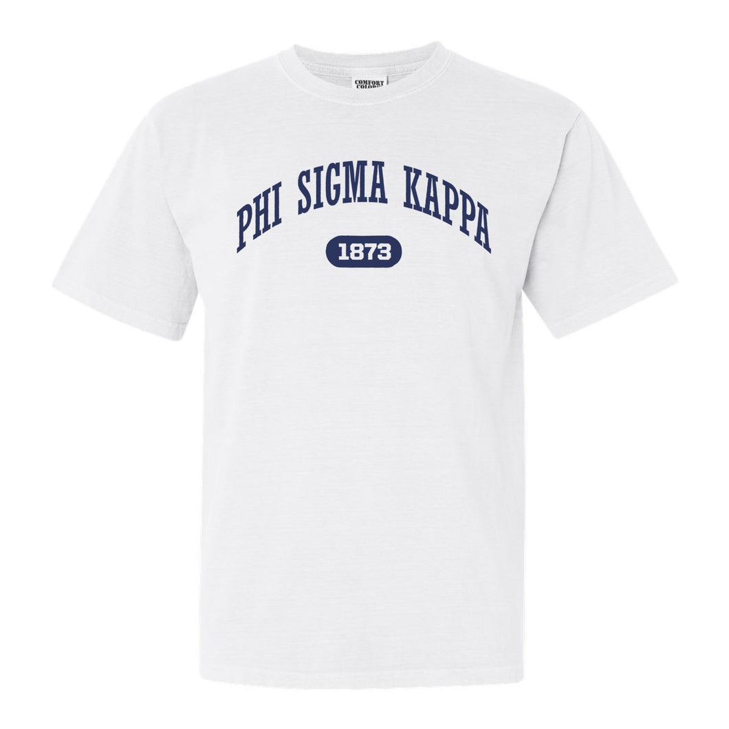 Phi Sigma Kappa Comfort Colors T-Shirt - Phi Sig Fraternal Arch Shirt - Kite and Crest