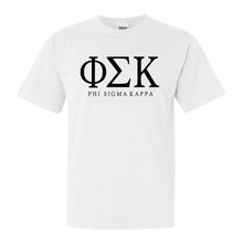 Load image into Gallery viewer, Phi Sigma Kappa Comfort Colors T-Shirt - Phi Sig Fraternal Block Shirt - Kite and Crest
