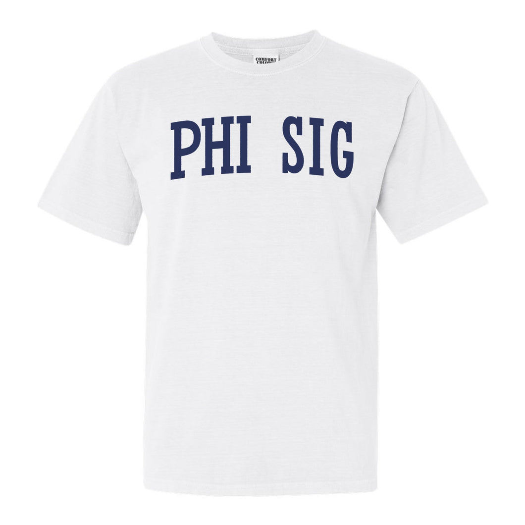Phi Sigma Kappa Comfort Colors T-Shirt - Phi Sig Intrinsic Lettered Shirt - Kite and Crest