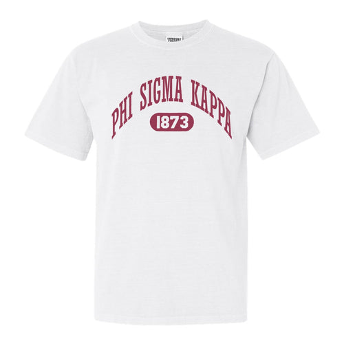 Phi Sigma Kappa Comfort Colors T-Shirt - Phi Sig Large Athletic Shirt - Kite and Crest