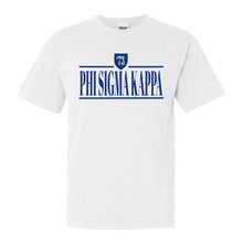 Load image into Gallery viewer, Phi Sigma Kappa Comfort Colors T-Shirt - Phi Sig Shield Shirt - Kite and Crest
