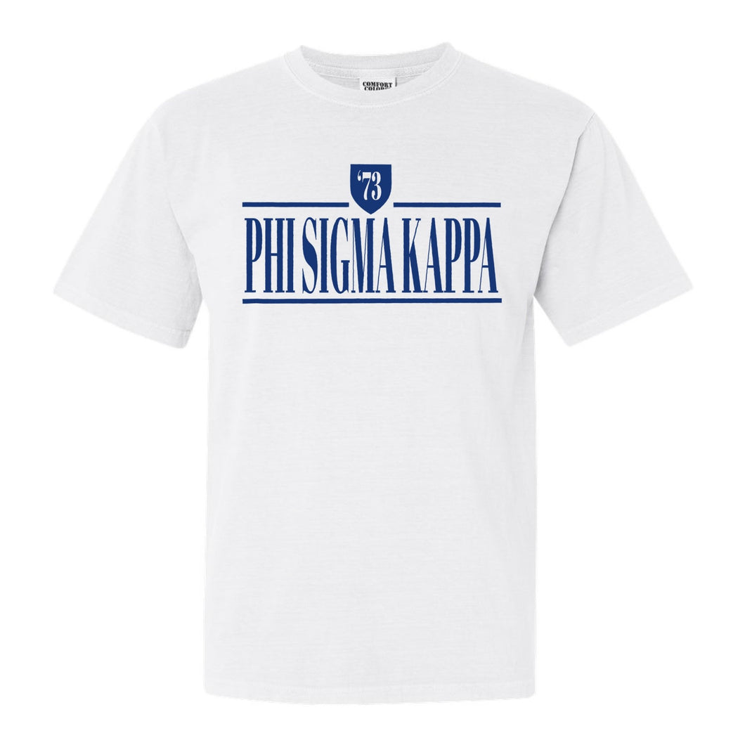 Phi Sigma Kappa Comfort Colors T-Shirt - Phi Sig Shield Shirt - Kite and Crest