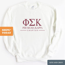 Load image into Gallery viewer, Phi Sigma Kappa Sweatshirt - Phi Sig Basic Lined Crewneck Sweatshirt - Kite and Crest
