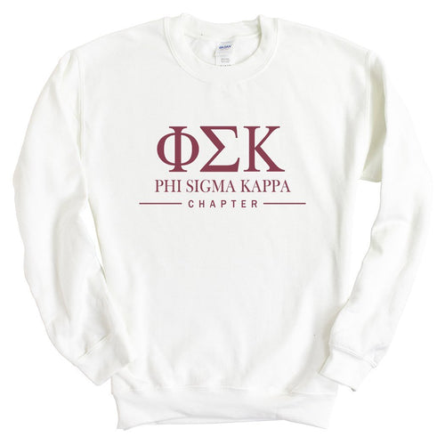 Phi Sigma Kappa Sweatshirt - Phi Sig Basic Lined Crewneck Sweatshirt - Kite and Crest