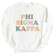 Load image into Gallery viewer, Phi Sigma Kappa Sweatshirt - Phi Sig Bright and Colorful Crewneck Sweatshirt - Kite and Crest
