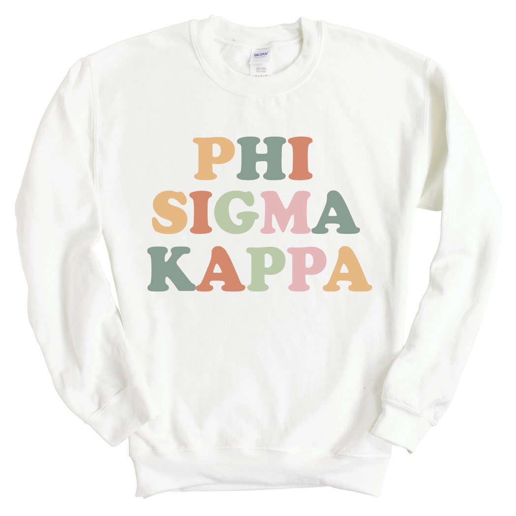 Phi Sigma Kappa Sweatshirt - Phi Sig Bright and Colorful Crewneck Sweatshirt - Kite and Crest