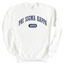 Load image into Gallery viewer, Phi Sigma Kappa Sweatshirt - Phi Sig Fraternal Arch Crewneck Sweatshirt - Kite and Crest
