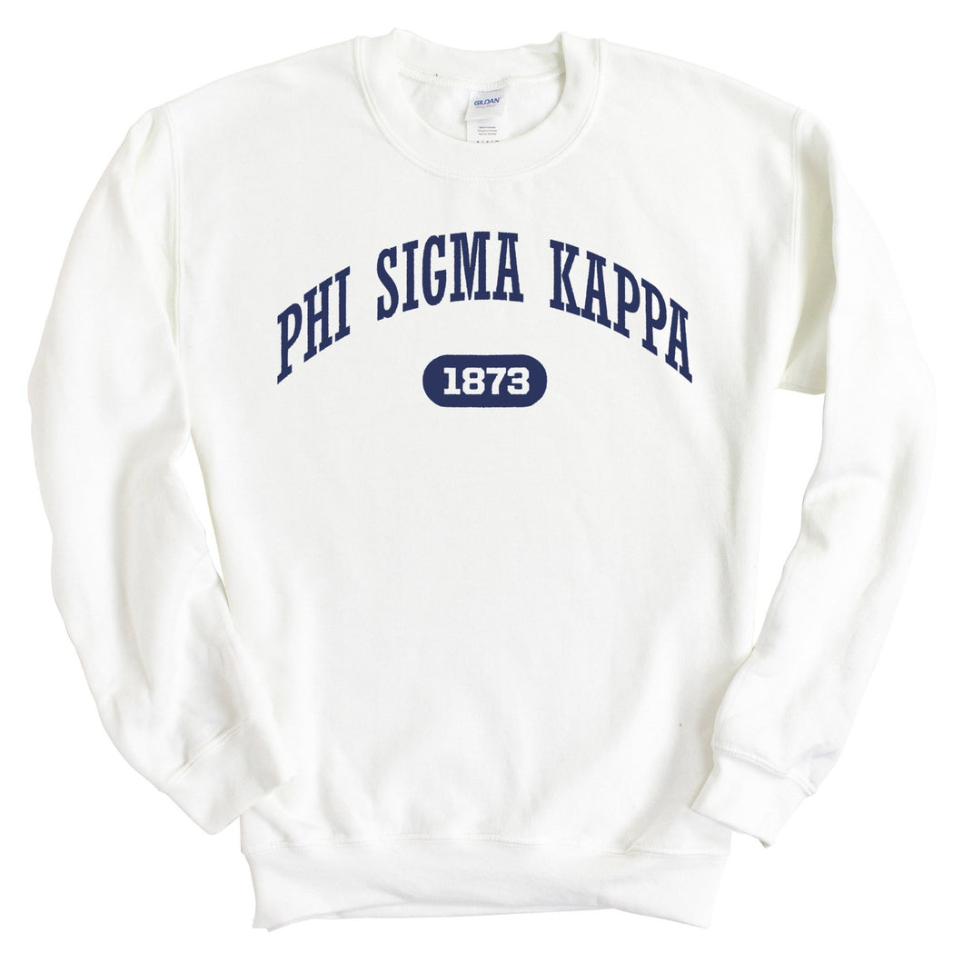 Phi Sigma Kappa Sweatshirt - Phi Sig Fraternal Arch Crewneck Sweatshirt - Kite and Crest