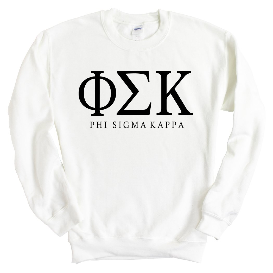 Phi Sigma Kappa Sweatshirt - Phi Sig Fraternal Block Crewneck Sweatshirt - Kite and Crest