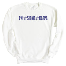 Load image into Gallery viewer, Phi Sigma Kappa Sweatshirt - Phi Sig Fraternal Star Crewneck Sweatshirt - Kite and Crest
