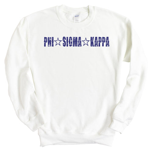 Phi Sigma Kappa Sweatshirt - Phi Sig Fraternal Star Crewneck Sweatshirt - Kite and Crest