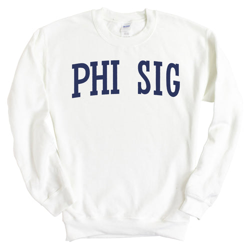 Phi Sigma Kappa Sweatshirt - Phi Sig Intrinsic Lettered Crewneck Sweatshirt - Kite and Crest