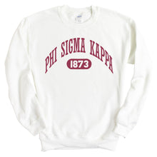 Load image into Gallery viewer, Phi Sigma Kappa Sweatshirt - Phi Sig Large Athletic Crewneck Sweatshirt - Kite and Crest
