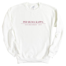 Load image into Gallery viewer, Phi Sigma Kappa Sweatshirt - Phi Sig Old Fashioned Vintage Crewneck Sweatshirt - Kite and Crest
