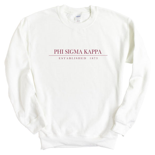 Phi Sigma Kappa Sweatshirt - Phi Sig Old Fashioned Vintage Crewneck Sweatshirt - Kite and Crest