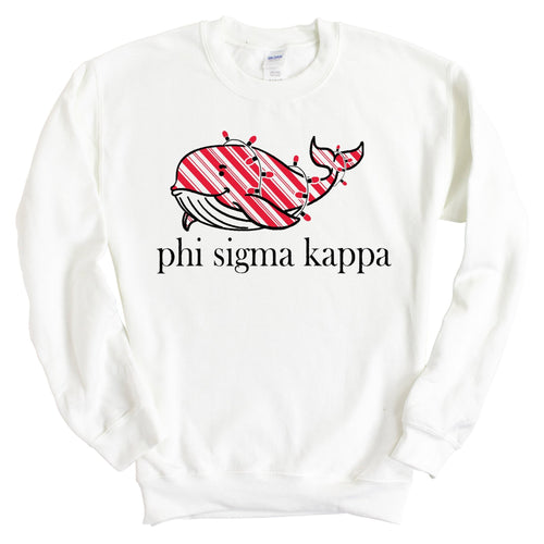 Phi Sigma Kappa Sweatshirt - Phi Sig Red Whale Crewneck Sweatshirt - Kite and Crest