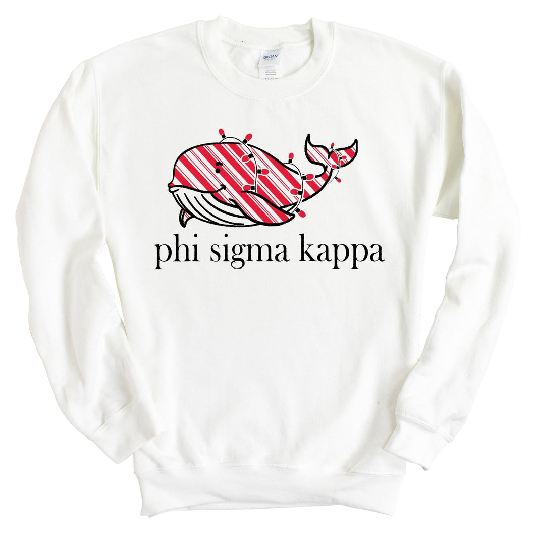 Phi Sigma Kappa Sweatshirt - Phi Sig Red Whale Crewneck Sweatshirt - Kite and Crest