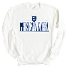 Load image into Gallery viewer, Phi Sigma Kappa Sweatshirt - Phi Sig Shield Crewneck Sweatshirt - Kite and Crest
