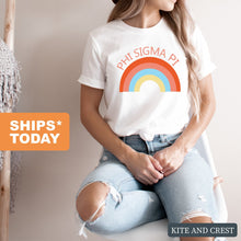 Load image into Gallery viewer, Phi Sigma Pi Happy Days Comfort Colors T-Shirt - Kite and Crest
