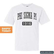 Load image into Gallery viewer, Phi Sigma Pi Weekender Comfort Colors T-Shirt - Kite and Crest
