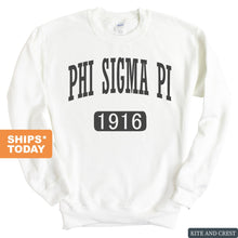 Load image into Gallery viewer, Phi Sigma Pi Weekender Sweatshirt - Fraternity Crewneck Sweatshirt - Kite and Crest
