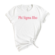 Load image into Gallery viewer, Phi Sigma Rho Basic Written T-shirt - Kite and Crest
