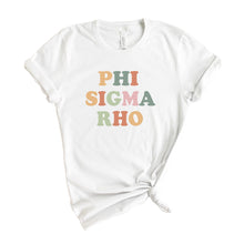 Load image into Gallery viewer, Phi Sigma Rho Bright and Colorful T-shirt - Kite and Crest
