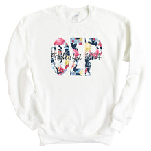 Load image into Gallery viewer, Phi Sigma Rho Floral Block Crewneck Sweatshirt - Kite and Crest
