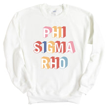 Load image into Gallery viewer, Phi Sigma Rho Retro Crewneck Sweatshirt - Kite and Crest
