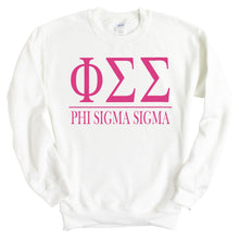 Load image into Gallery viewer, Phi Sigma Sigma Big Letters Sorority Crewneck Sweatshirt - Kite and Crest
