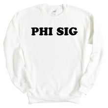 Load image into Gallery viewer, Phi Sigma Sigma Sweatshirt - Phi Sig Block Name Crewneck Sweatshirt - Kite and Crest
