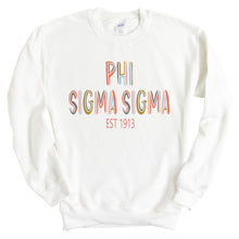 Load image into Gallery viewer, Phi Sigma Sigma Sweatshirt - Phi Sig Cooper Crewneck Sweatshirt - Kite and Crest
