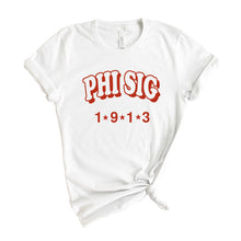 Load image into Gallery viewer, Phi Sigma Sigma T-shirt - Phi Sig Red Arch Tee - Kite and Crest
