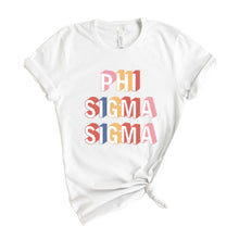 Load image into Gallery viewer, Phi Sigma Sigma T-Shirt | Phi Sig Retro Shirt | Phi Sigma Sigma Sorority Gift Idea - Kite and Crest
