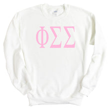 Load image into Gallery viewer, Phi Sigma Sigma Very Pink Sorority Crewneck Sweatshirt - Kite and Crest
