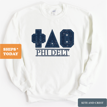 Load image into Gallery viewer, Sweatshirt - Washed Letters Crewneck Sweatshirt
