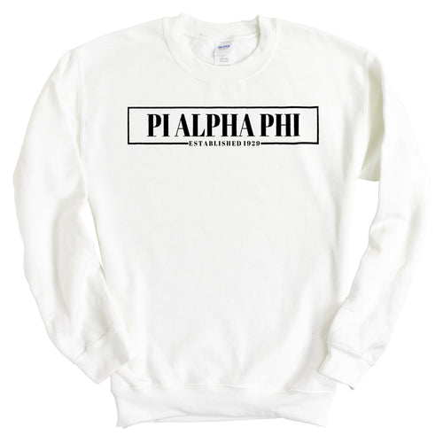 Pi Alpha Phi Fraternal Block Sweatshirt - Fraternity Crewneck Sweatshirt - Kite and Crest