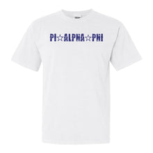 Load image into Gallery viewer, Pi Alpha Phi Fraternal Star Comfort Colors T-Shirt - Fraternity Tee - Kite and Crest

