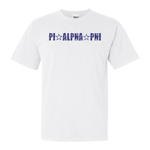 Pi Alpha Phi Fraternal Star Comfort Colors T-Shirt - Fraternity Tee - Kite and Crest
