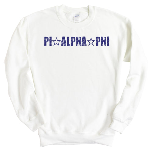 Pi Alpha Phi Fraternal Star Sweatshirt - Fraternity Crewneck Sweatshirt - Kite and Crest