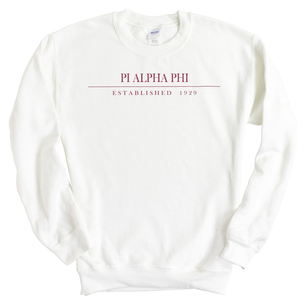 Pi Alpha Phi Old Fashioned Vintage Sweatshirt - Fraternity Crewneck Sweatshirt - Kite and Crest