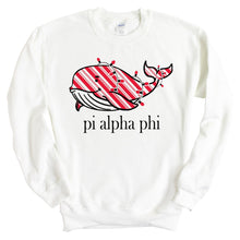 Load image into Gallery viewer, Pi Alpha Phi Red Whale Sweatshirt - Fraternity Crewneck Sweatshirt - Kite and Crest
