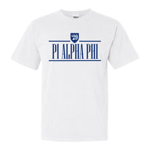 Load image into Gallery viewer, Pi Alpha Phi Shield Comfort Colors T-Shirt - Fraternity Tee - Kite and Crest
